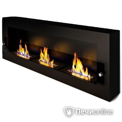 Биокамин ЭкоЛайф Fire Line Glass black burgundy в Кемерове